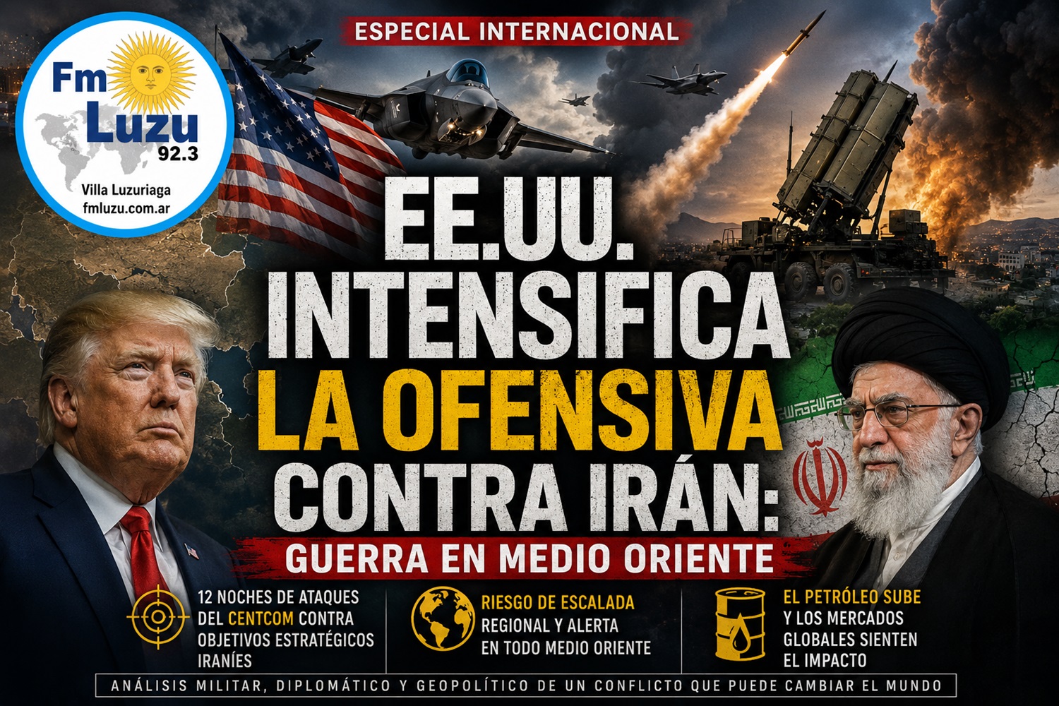 EE.UU. intensifica la ofensiva contra Irán con ataques del CENTCOM en Medio Oriente y creciente riesgo de una escalada regional.