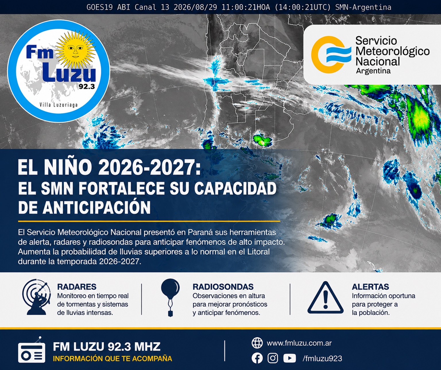 El Niño 2026-2027 y las herramientas de anticipación meteorológica del SMN