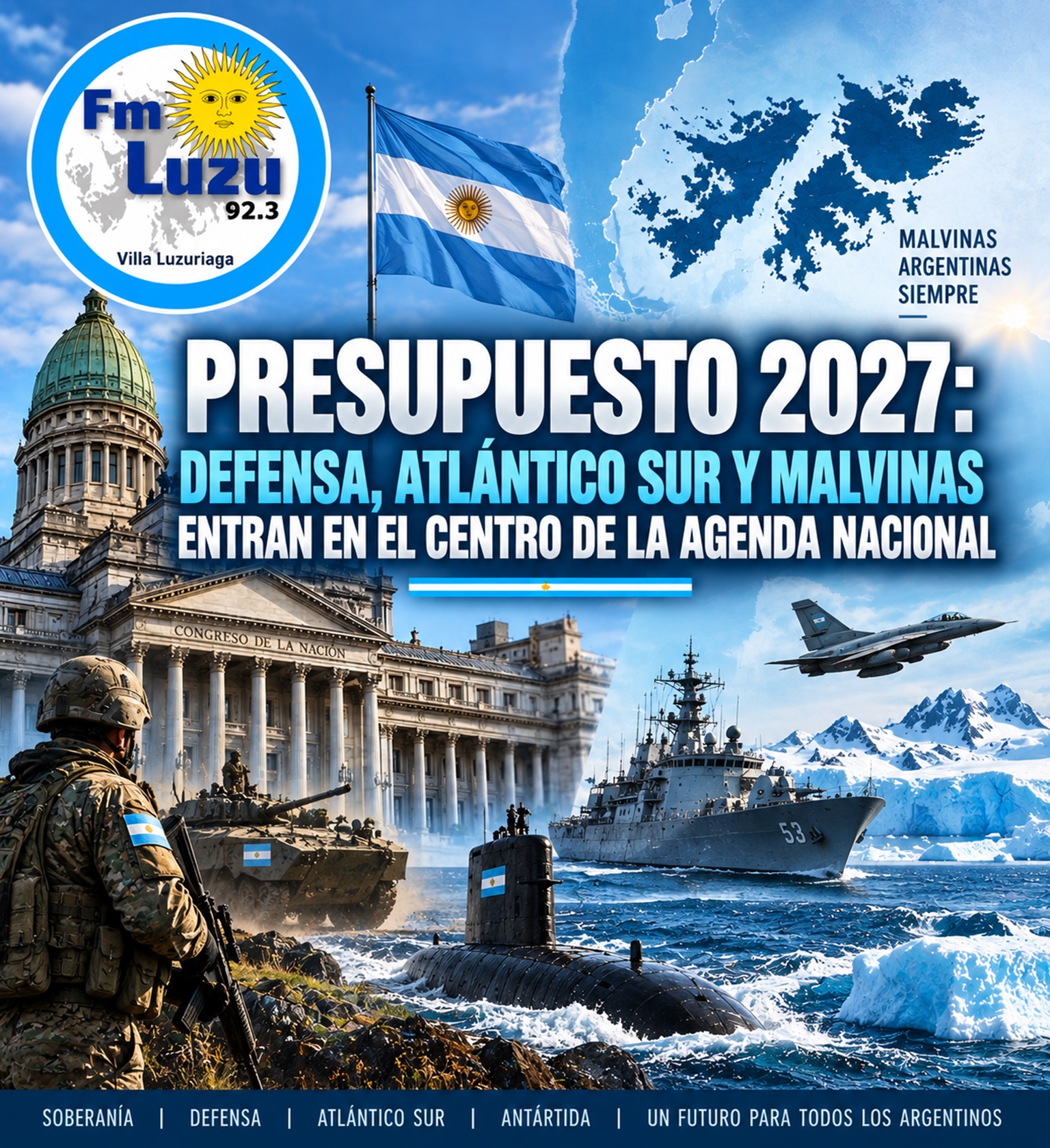 Presupuesto 2027: Defensa, Ejército, Armada, Fuerza Aérea, Atlántico Sur y Malvinas