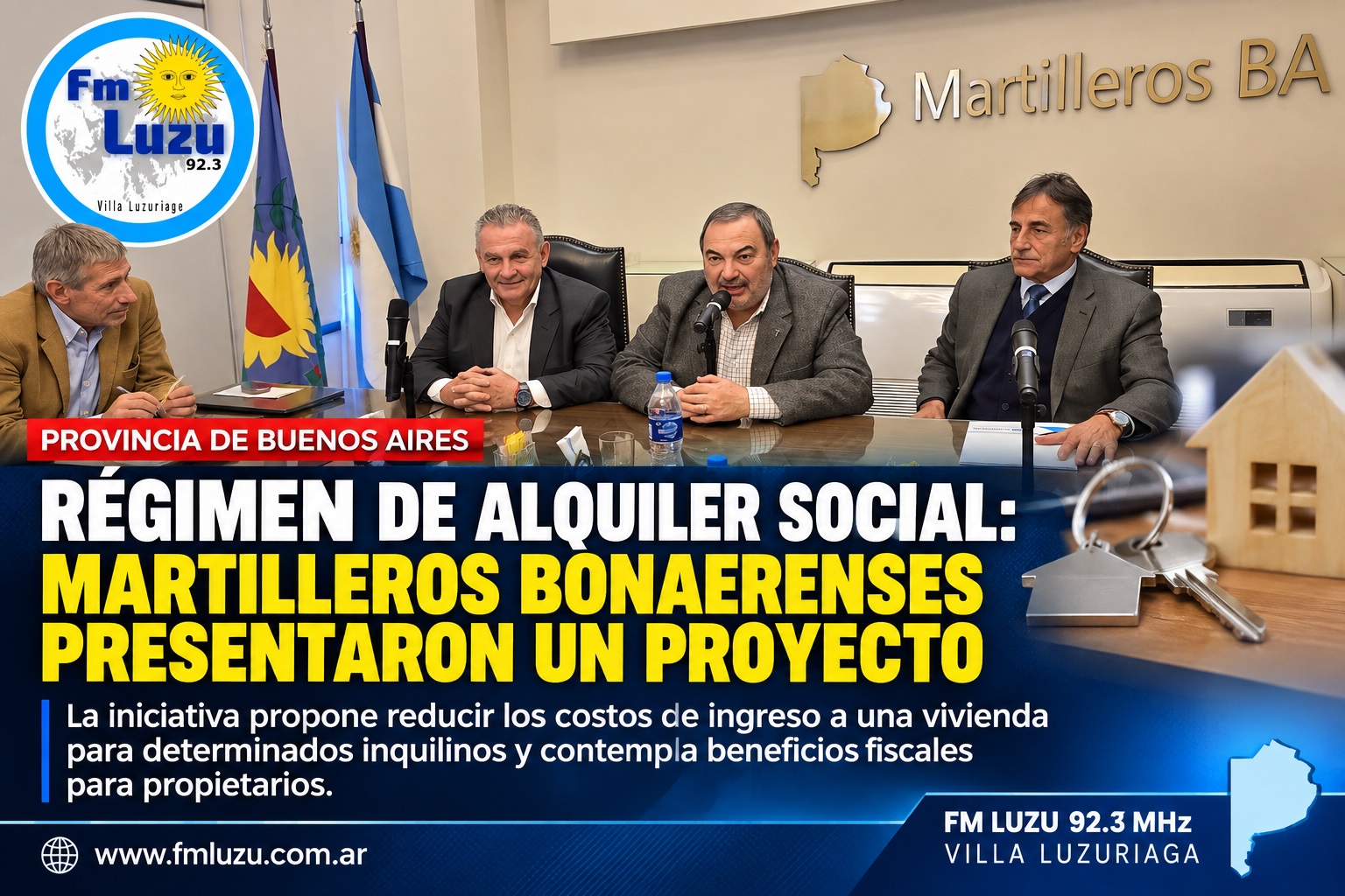 Régimen de Alquiler Social: Martilleros bonaerenses presentaron un proyecto para reducir costos de alquiler